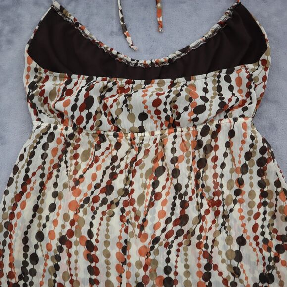 IZ Byer Shirt Womens S Multicolor Polka Dots Strap VNeck Sheer Sleeveless Blouse - Picture 15 of 16